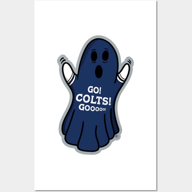 Ghost Indianapolis Colts Wall Art by Rad Love